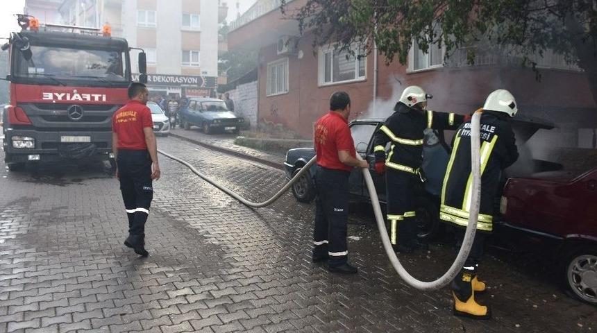 Kırıkkale&rsquo;de Otomobil Alev Alev Yandı