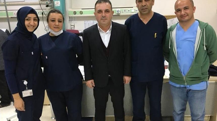 Başkan Ercan&rsquo;dan Hastalara Moral Ziyareti