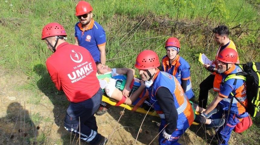 Umke, Maden Ocağında Göçük Tatbikatı Yaptı