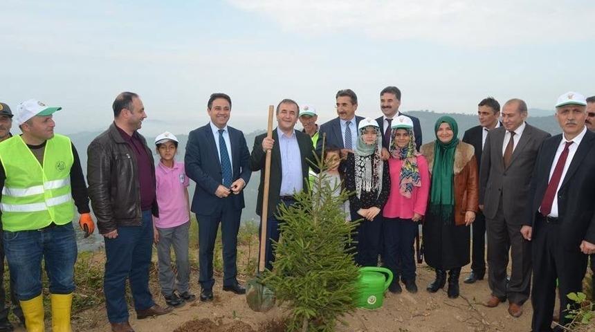 Trabzon&rsquo;da M&uuml;lteci &Ccedil;ocuklar Fidan Dikti