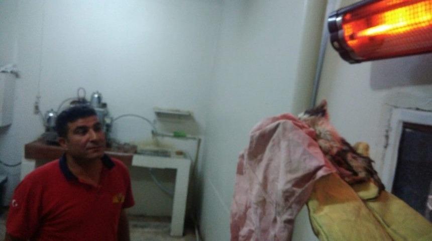 Dereye D&uuml;şen Kediyi İtfaiye Ekipleri Kurtardı