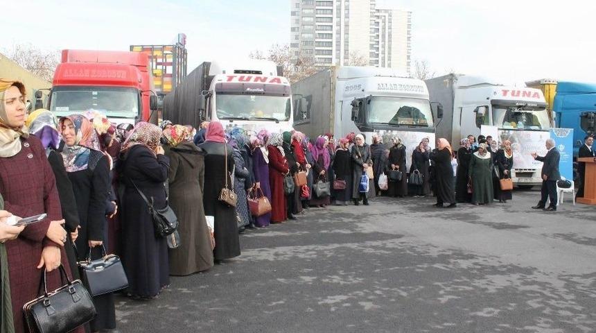 Kayseri&rsquo;den Halep&rsquo;e 11 Tır Yardım G&ouml;nderildi