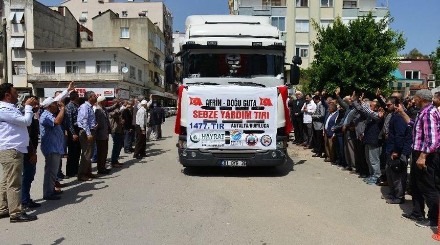 Afrin Ve Doğu Kuta Yardım Tır&rsquo;ı Yola &Ccedil;ıktı