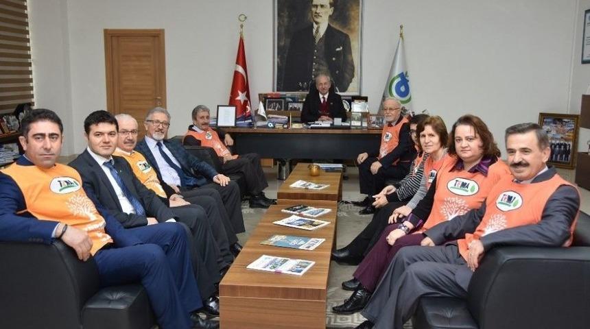 Başkan Albayrak, Tema Vakfı &Ccedil;orlu Şubesi İle Bir Araya Geldi