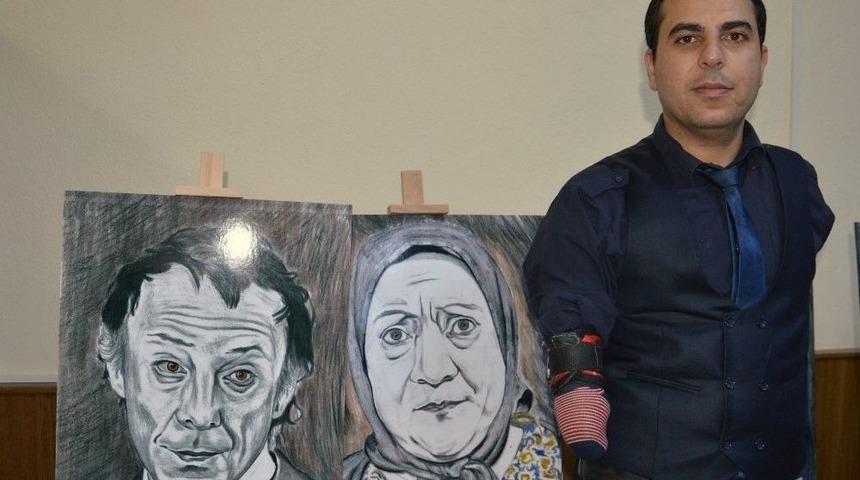 Yeşil&ccedil;am Karakterlerini Resmeden Engelli Ressamın Hedefi