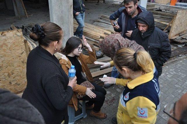 İnşaatın Kalıp Demiri Genç Kızın Üzerine İşte Böyle Düştü...