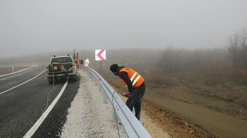Başkan Yal&ccedil;ın, Ahi Dağı Yolundaki &Ccedil;alışmaları İnceledi
