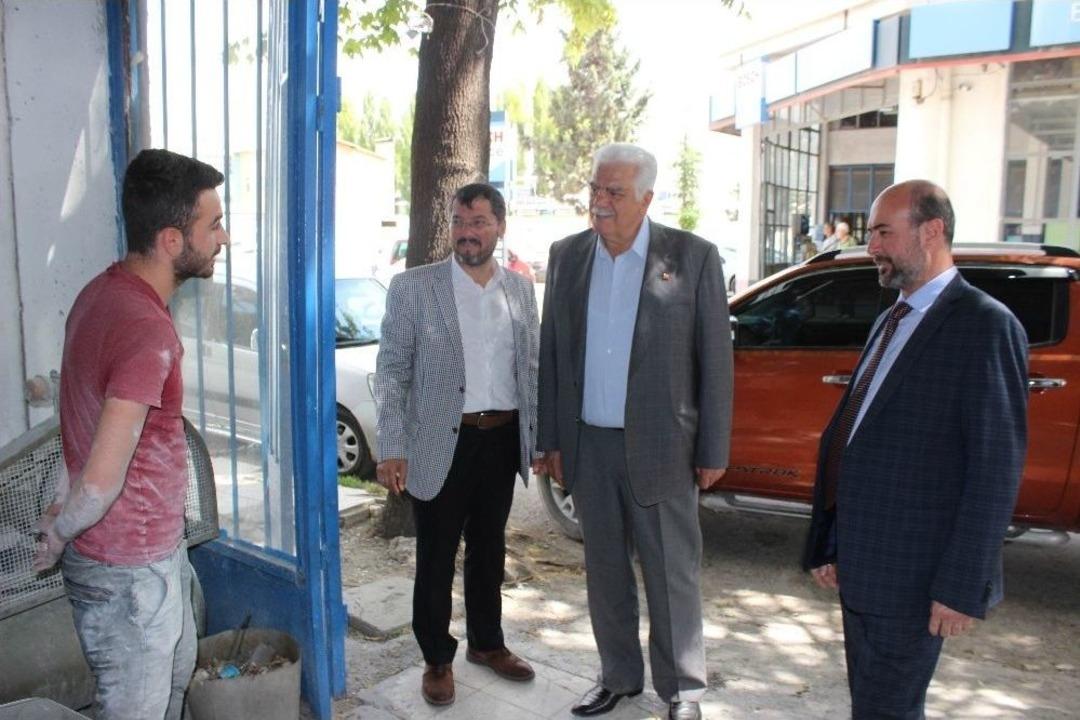 Milletvekili Adayı Ali S&uuml;r&uuml;c&uuml; Sanayi Esnafını Ziyaret Etti