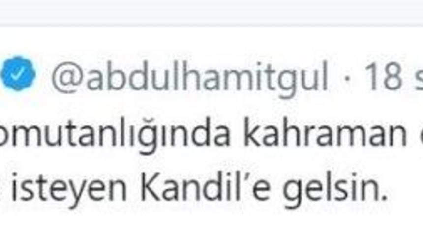 Adalet Bakanı G&uuml;l: "apoletini S&ouml;kmek İsteyen Kandil&rsquo;e Gelsin"