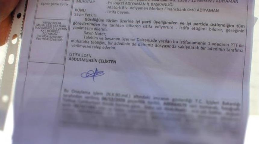 İyi Parti Adıyaman Teşkilatında Yaprak D&ouml;k&uuml;m&uuml;