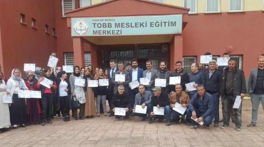 Hakkari&rsquo;de 170 Kursiyere Girişimcilik Belgesi Verildi