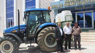 Karaman Ziraat Odasından Köylere Kükürt Atma Makinası Desteği