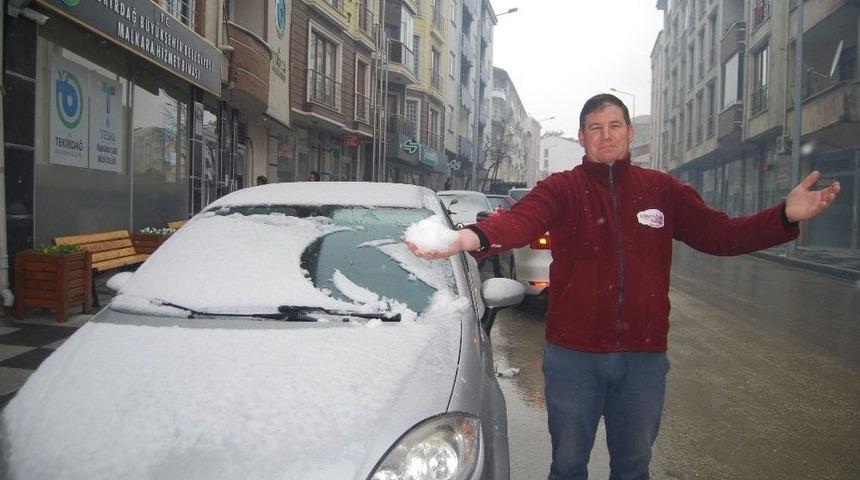 Tekirdağ’da Kar Sevinci