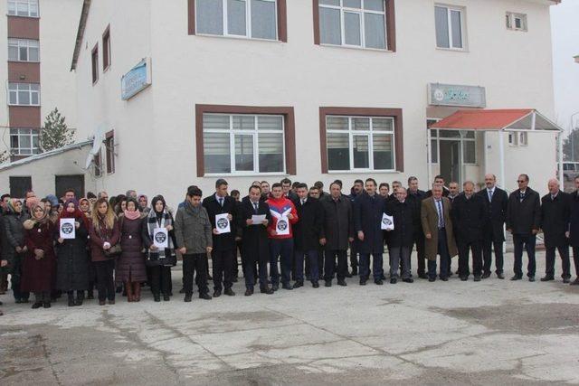 Eleşkirt’te Eğitimde Şiddet Protestosu Yapıldı