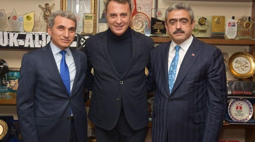 Beşiktaş Başkanı Fikret Orman, Başkan Alıcık&rsquo;ı Ziyaret Etti