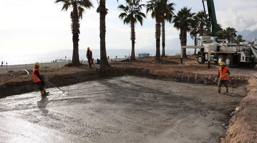 Konyaaltı Sahili Projesi&rsquo;ndeki &Ccedil;alışmalar