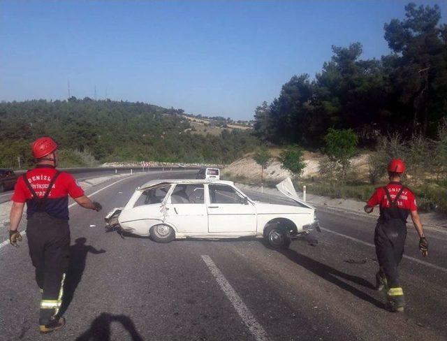 Denizli’de Trafik Kazası: 2 Yaralı