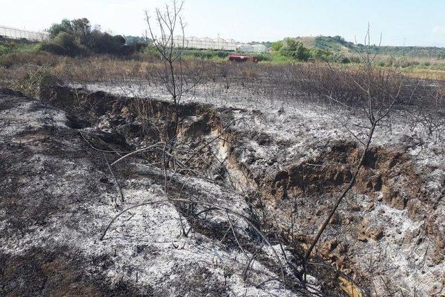 Antalya’da Boş Arazide Yangın