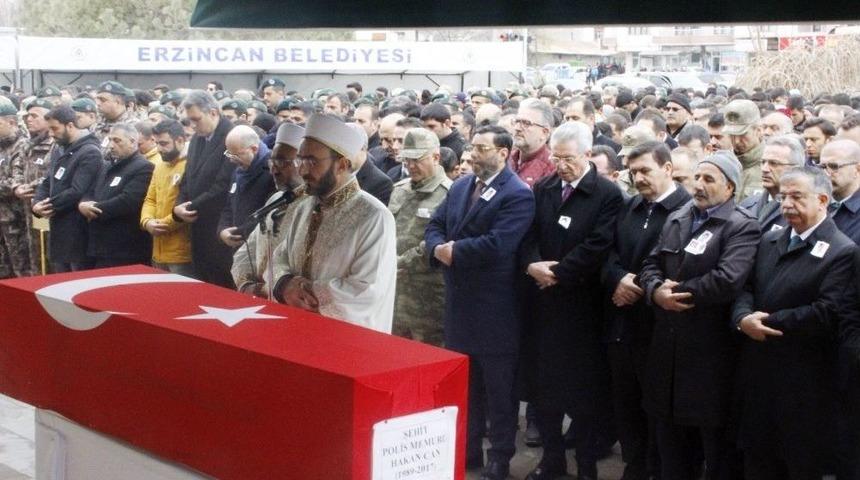 Şehit Polis Hakan Can Erzincan&rsquo;da Son Yolculuğuna Uğurlandı