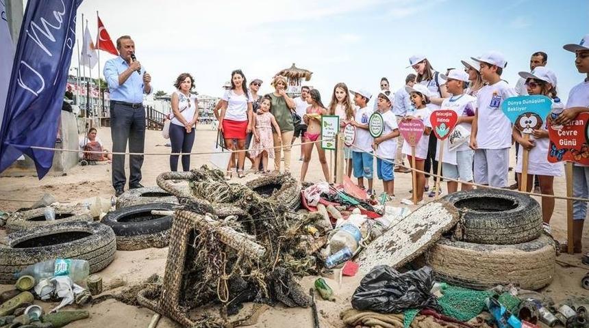 Minikler Temizliği Denizden &Ccedil;ıkartılan &Ccedil;&ouml;plerle &Ouml;ğrendi