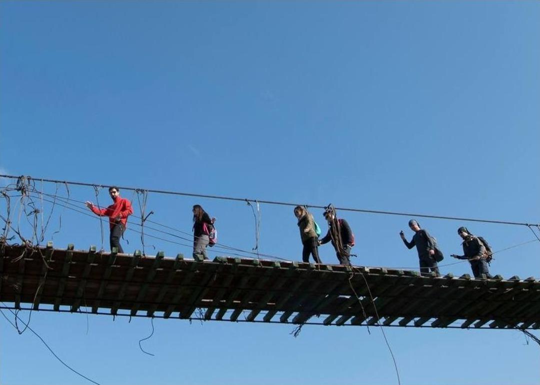 Kars&rsquo;taki Asma K&ouml;pr&uuml;&rsquo;ye Dağcılardan Yoğun İlgi