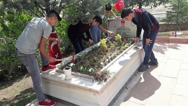 Tokat’ta Şehit Kabirleri Gül Kokuyor