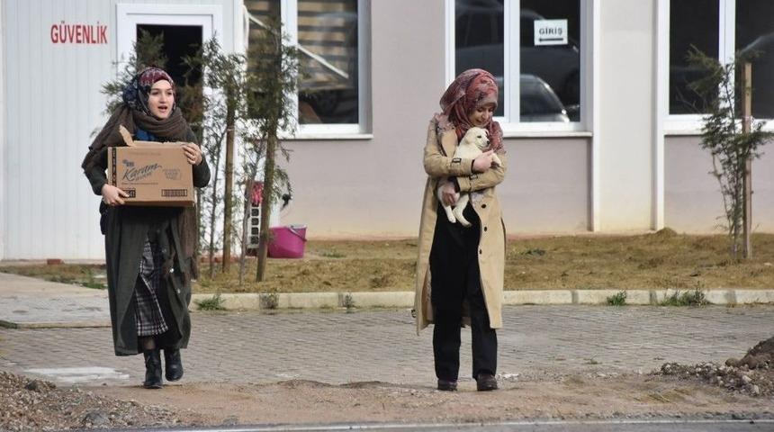 &Ouml;ğrencilerden Sokak Hayvanlarına Duyarlı Davranış