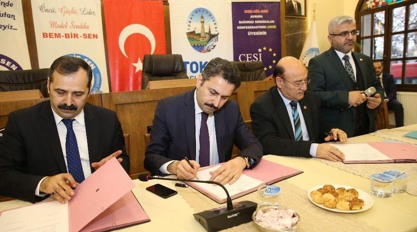 Tokat Belediyesi&rsquo;nde Sosyal Denge S&ouml;zleşmesi İmzalandı