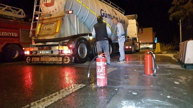 Otoyol Polisinin Dikkati Olası Büyük Bir Yangını Önledi