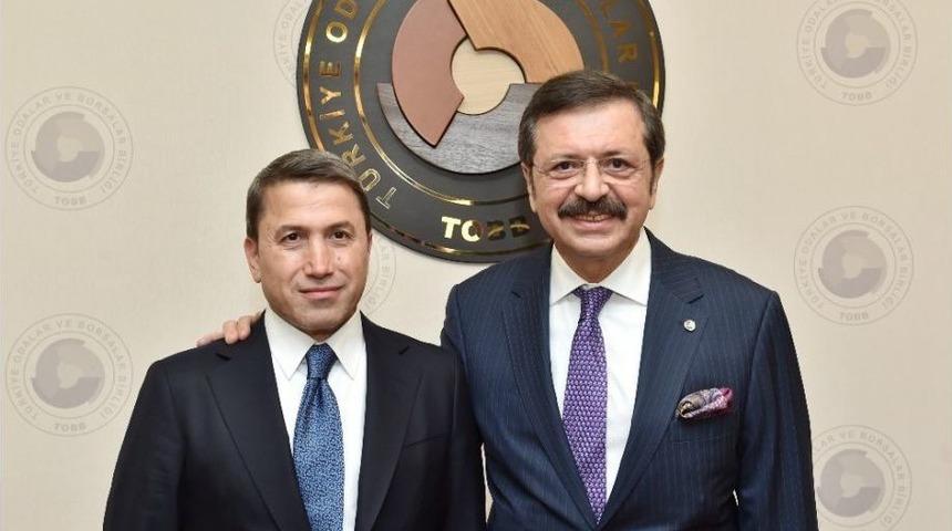Siirt Tso Heyeti, Tobb Başkanı Hisarcıklıoğlu&rsquo;nu Ziyaret Etti