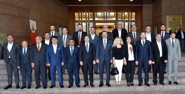 Siirt Tso Heyeti, Tobb Başkanı Hisarcıklıoğlu’nu Ziyaret Etti