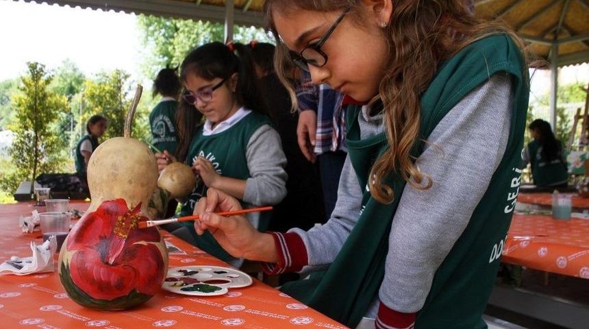 &Ouml;ğrenciler Su Kabağı Boyama Ve Tuval &Ccedil;alışmalarına Başladı