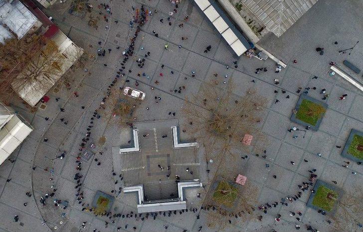 (özel) 61 Milyonluk Kuyruk Havadan Görüntülendi G3