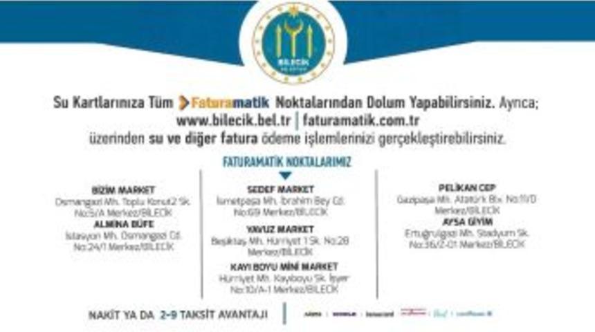 Akıllı Kart Su Saya&ccedil; Dolum Ve &Ouml;deme Noktaları Hizmete Girdi