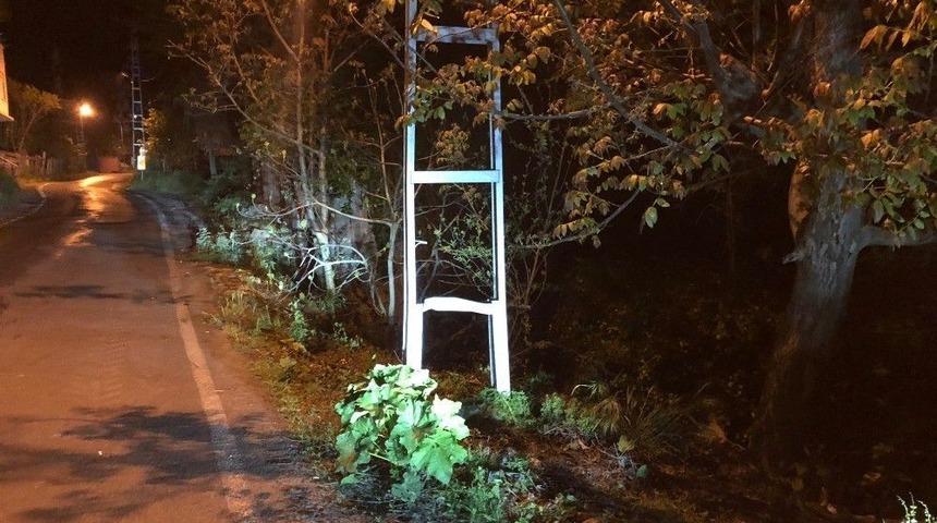 Motosiklet Elektrik Direğine &Ccedil;arptı: 1 &Ouml;l&uuml;, 1 Yaralı