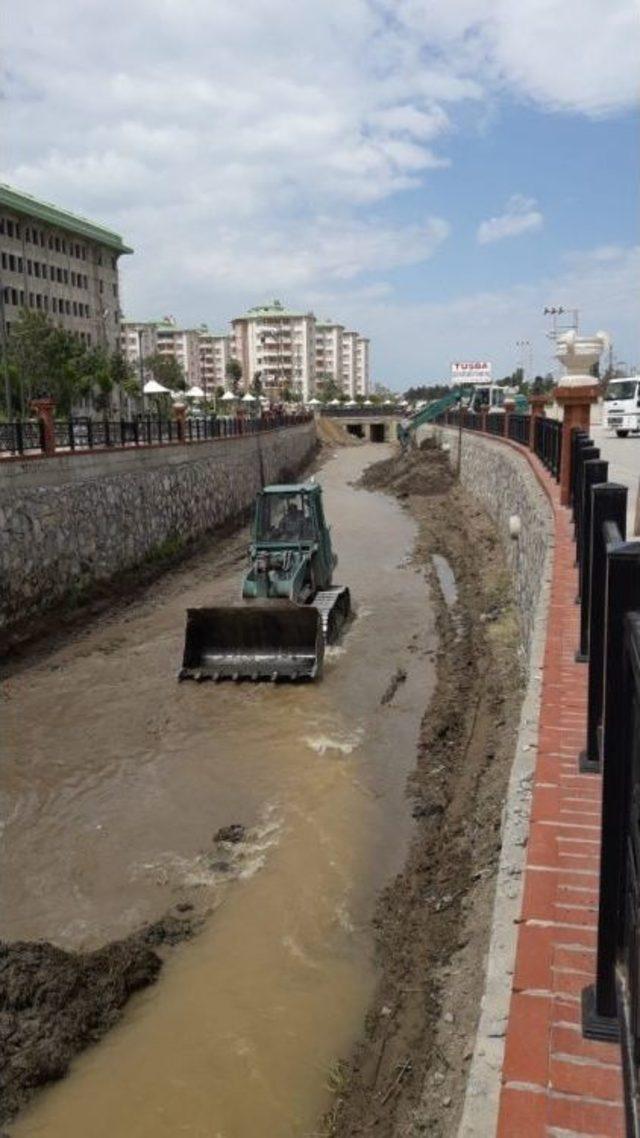 Derede Çalışan İş Makinesine Tepki