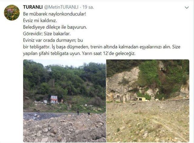 Sahil Yolundaki Barakalar Emniyet Kontrol&uuml;nde Yıkıldı 2