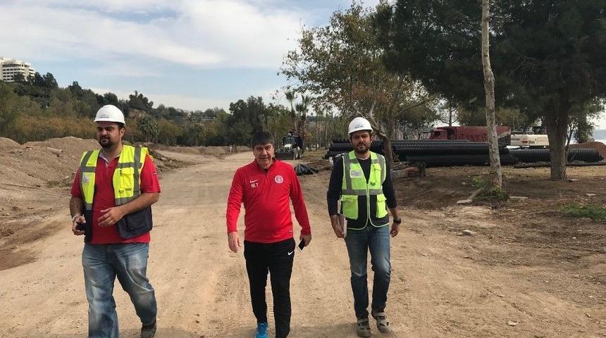 Başkan T&uuml;rel Sabah Sporunu Şantiyede Yaptı
