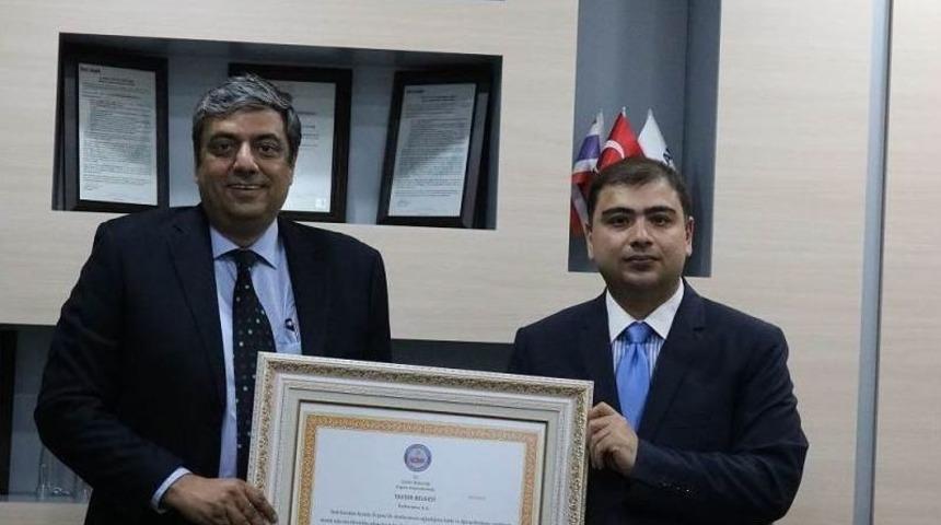 Kaymakam Kızıltoprak&rsquo;tan, İndorama&rsquo;ya Takdir Belgesi