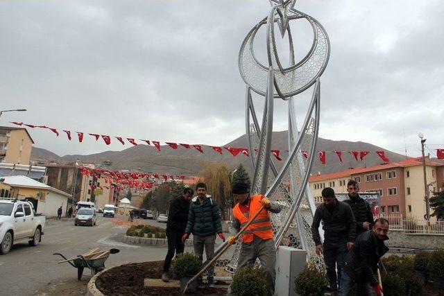 Hakkari’de Cumhurbaşkanı Erdoğan İçin Hazırlık