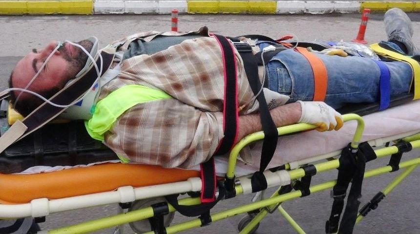 Aksaray&rsquo;da İnşaat İskelesinden D&uuml;şen 2 İş&ccedil;i Yaralandı