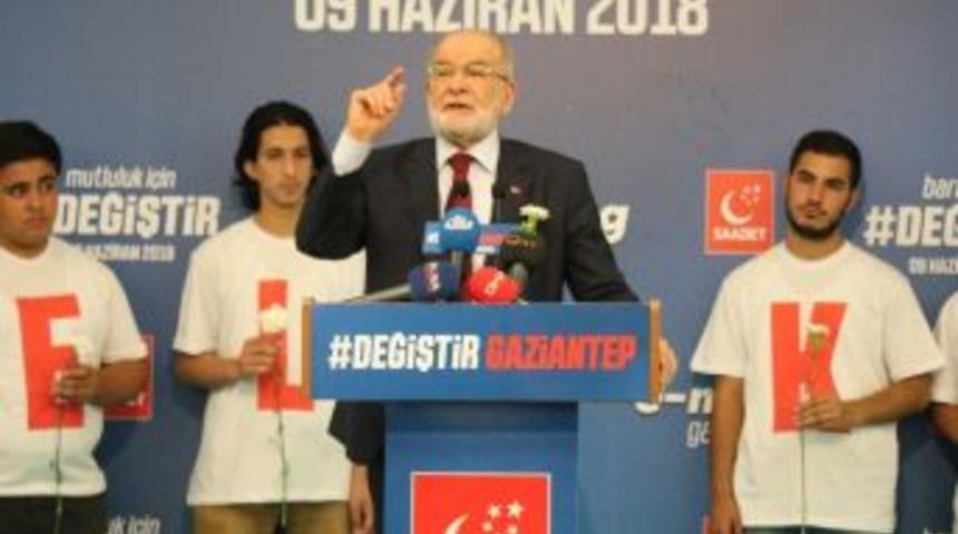 Saadet Partisi Lideri Karamollaoğlu Gaziantep&rsquo;te &rsquo;e-miting&rsquo; Yaptı