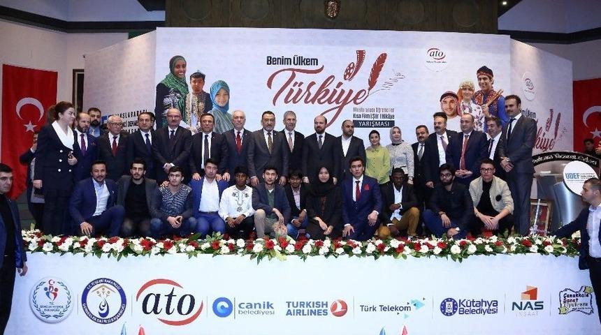 &ldquo;benim &Uuml;lkem T&uuml;rkiye&rdquo; &Ouml;d&uuml;l T&ouml;reni Ato&rsquo;nun Ev Sahipliğinde Ger&ccedil;ekleşti