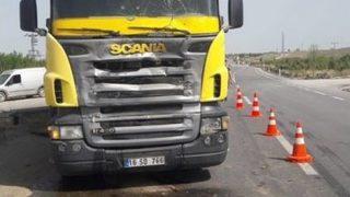 Tırın Çarptı Patpat Sürücüsü Ağır Yaralandı