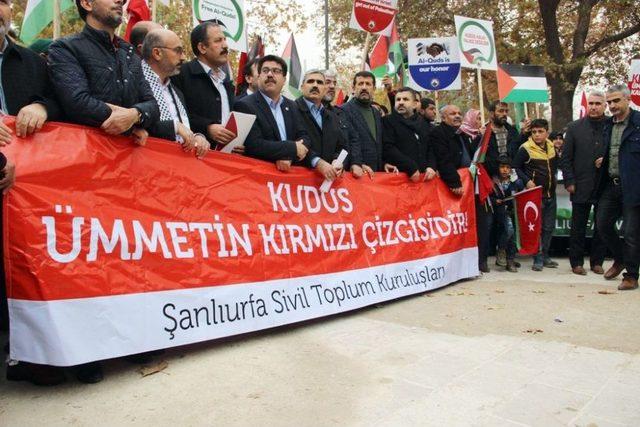 Şanlıurfa’da Abd’nin Kudüs Kararı Protesto Edildi