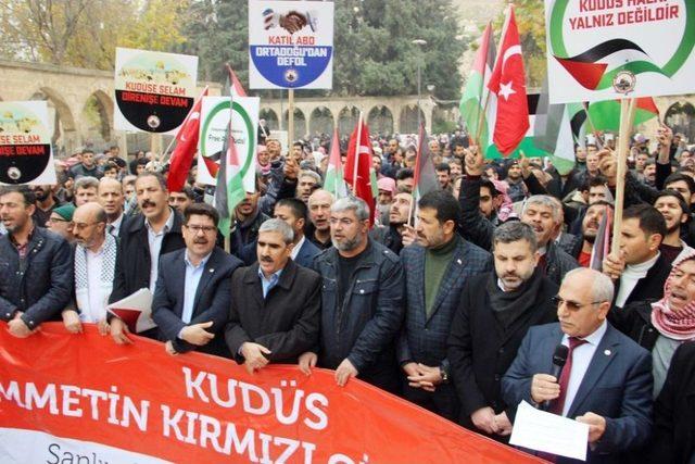 Şanlıurfa’da Abd’nin Kudüs Kararı Protesto Edildi