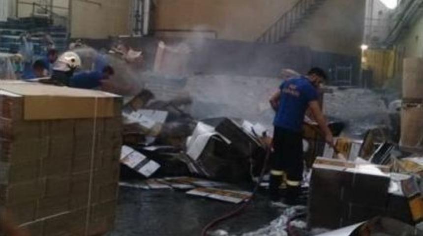 Yağ Fabrikasında Yangın Paniği