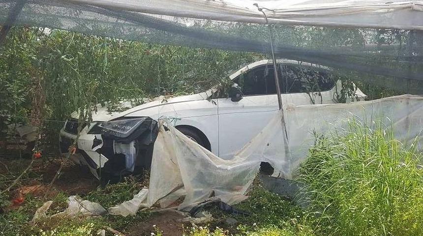 L&uuml;ks Otomobil Domates Serasına Daldı