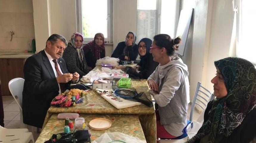 Belediye Başkanı Akın&rsquo;dan Kurs Ziyareti