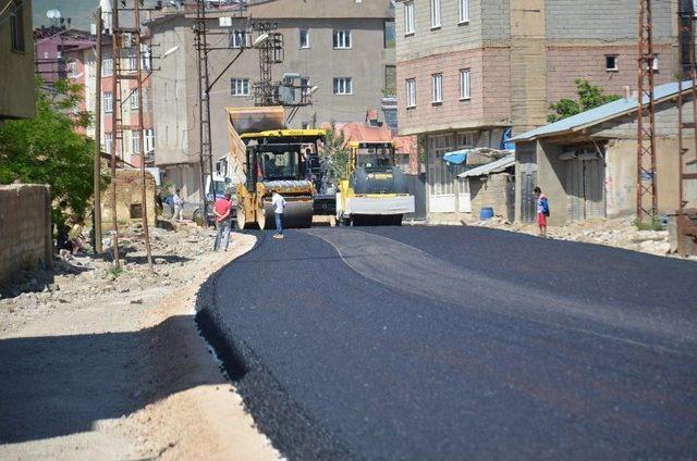 Yüksekova’da Yol Asfaltlama Çalışması